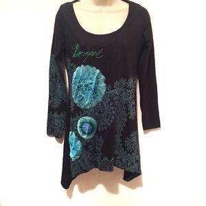 Desigual Women’s Asymmetrical Colorful Shirt Small